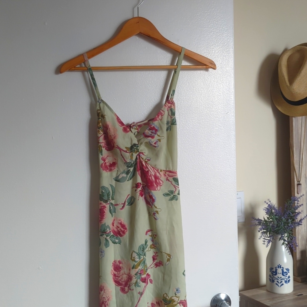 SOLD - Lingerie floral slip dress